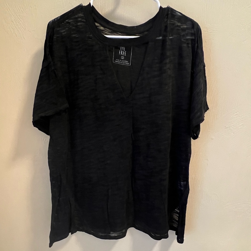 We the Free black burn out tee S